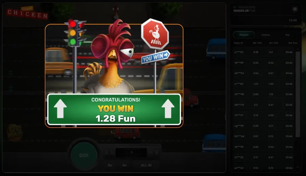 Win at Chicken Crash